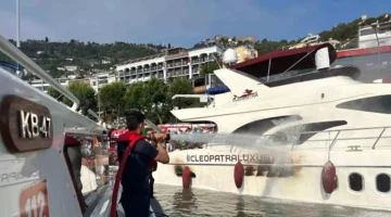 Alanya’da Lüks Tekne Yangını