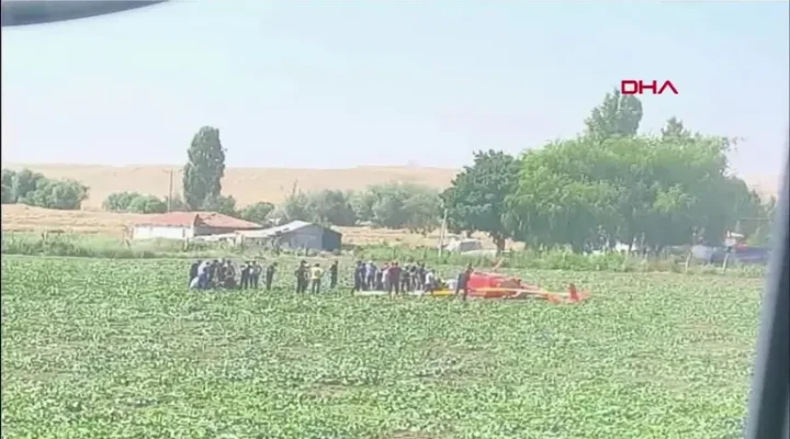 Ankara’da Bir Eğitim Helikopteri Düştü